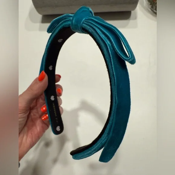 Lele Sadoughi Bardot Teal Headband - Picture 6 of 6